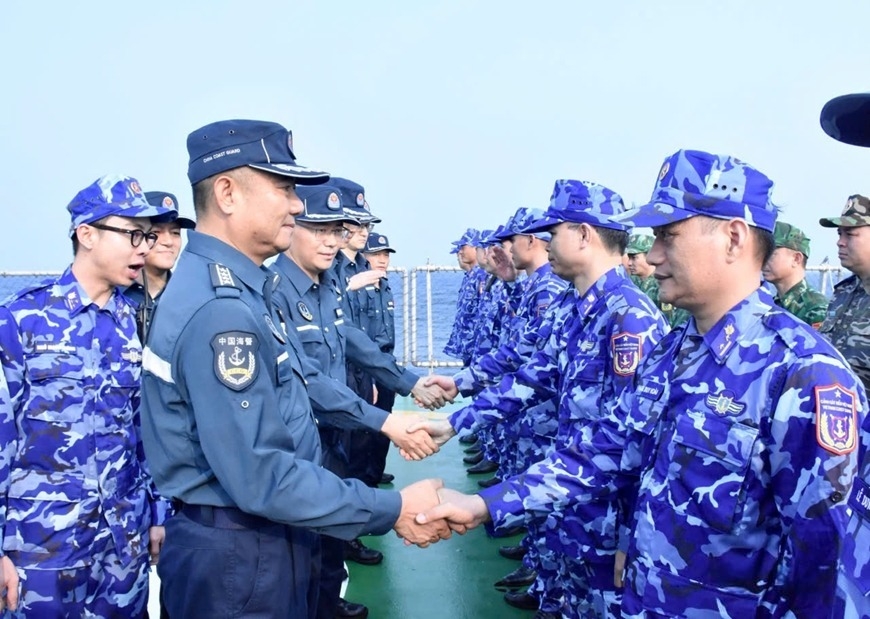 越中海警完成2026年首次北部湾划界附近海域联合巡逻