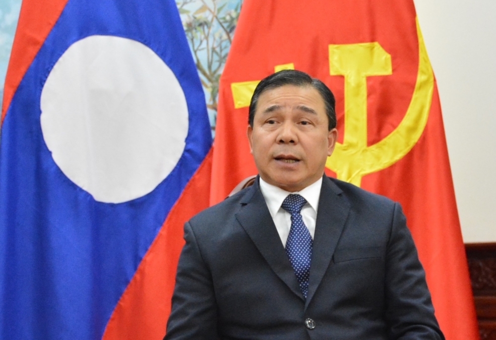 老挝人民民主共和国驻越南特命全权大使Sengphet Houngboungnuang (图：俊越 摄)