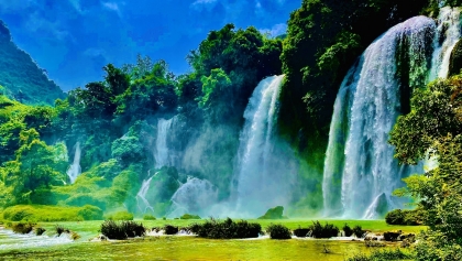 越南高平省板约瀑布被评选为世界上21个最美瀑布之一