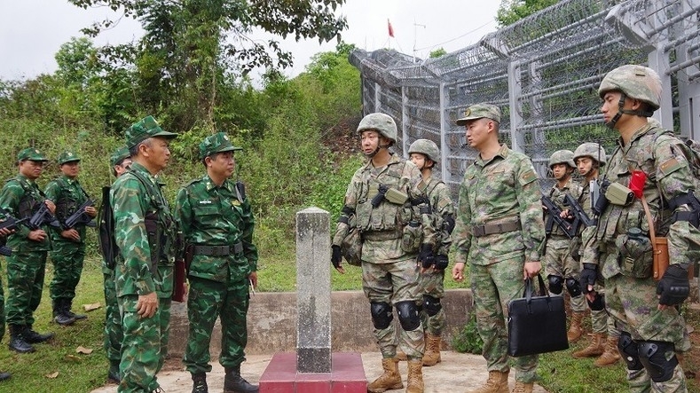 越南奠边边防部队与中国蒙自边防部队启动2025年双边联合巡逻