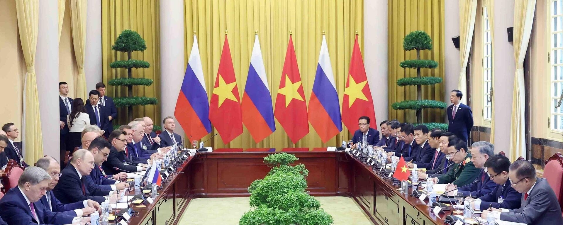 俄罗斯总统普京对越南进行国事访问欢迎仪式