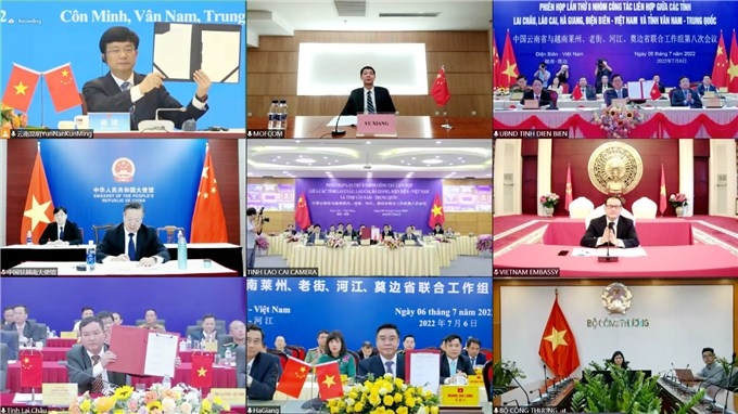 越南边境四省与中国云南省签署第八次会议纪要。（图：老街报）