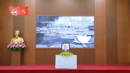 越南友好组织联合会举行阮富仲总书记追悼会