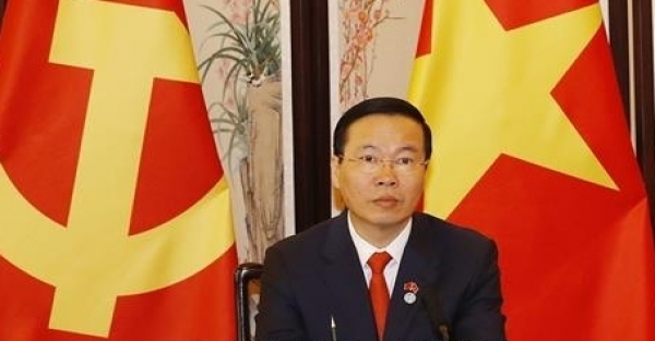 越共中央书记处常务书记武文赏与北京市市委书记委蔡奇举行视频会谈