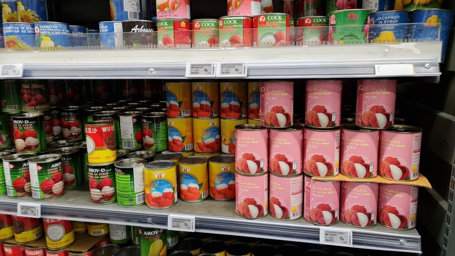 首批越南荔枝罐头在法国连锁超市上架
