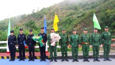 在莱州省开展越中边境联合执法巡逻