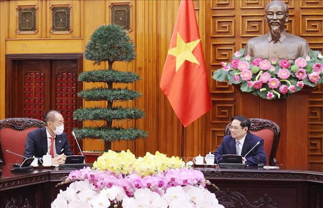 越南政府总理范明正会见世卫组织西太平洋地区主任葛西健。