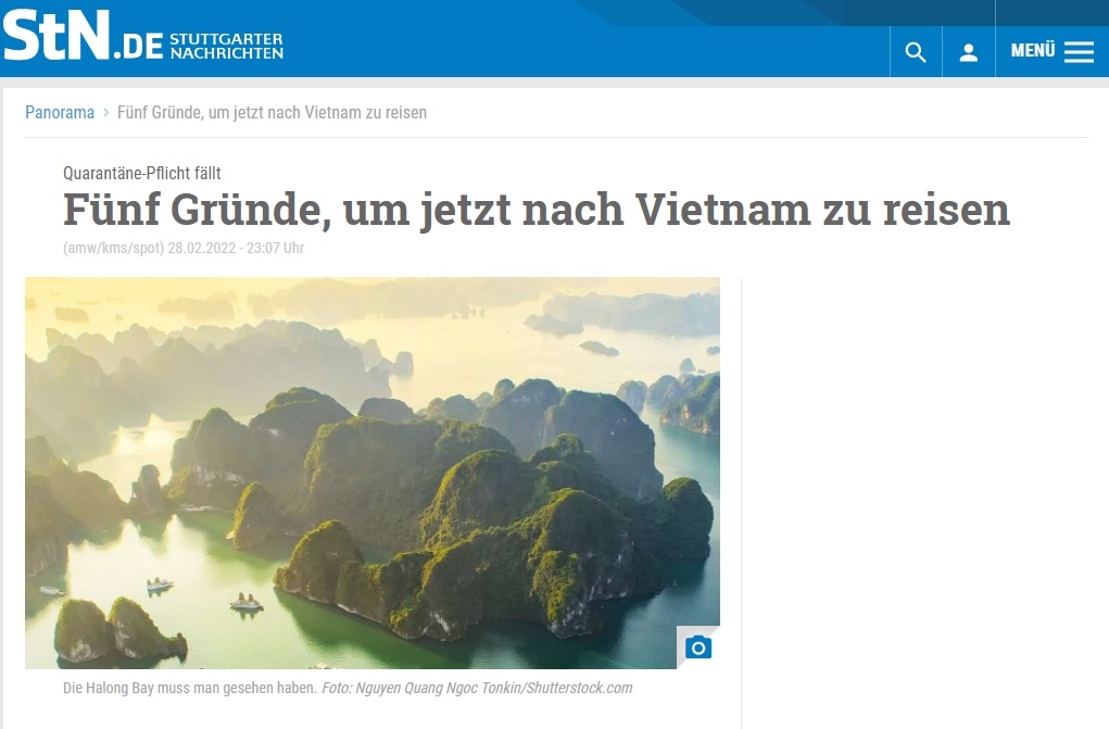 德国媒体：越南是亚洲最美丽的国家之一。
