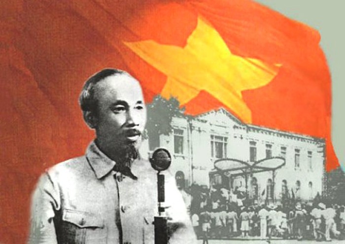 胡志明主席—越南党和民族的天才领袖、越南革命的伟大导师、民族解放英雄、世界文化名人。
