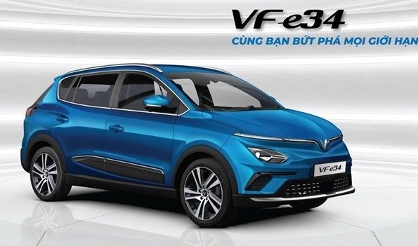 越南VinFast贸易经营与服务有限责任公司的VF e34电动汽车