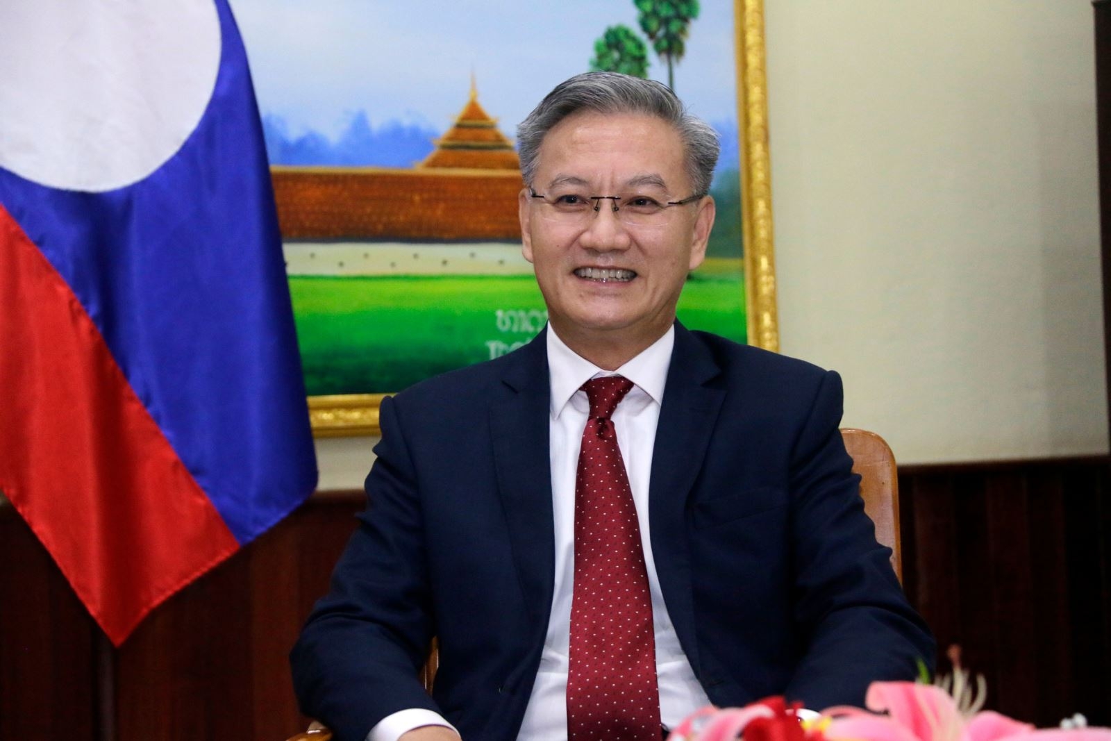 老挝人民革命党中央委员会委员、中央对外联络部部长通沙万·丰威汉。