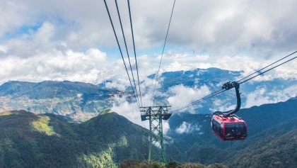 番西邦峰高山缆车及其对沙巴旅游的贡献。