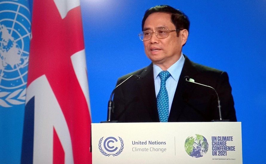 越南政府总理范明政在《联合国气候变化框架公约》第26届缔约方大会上发表讲话