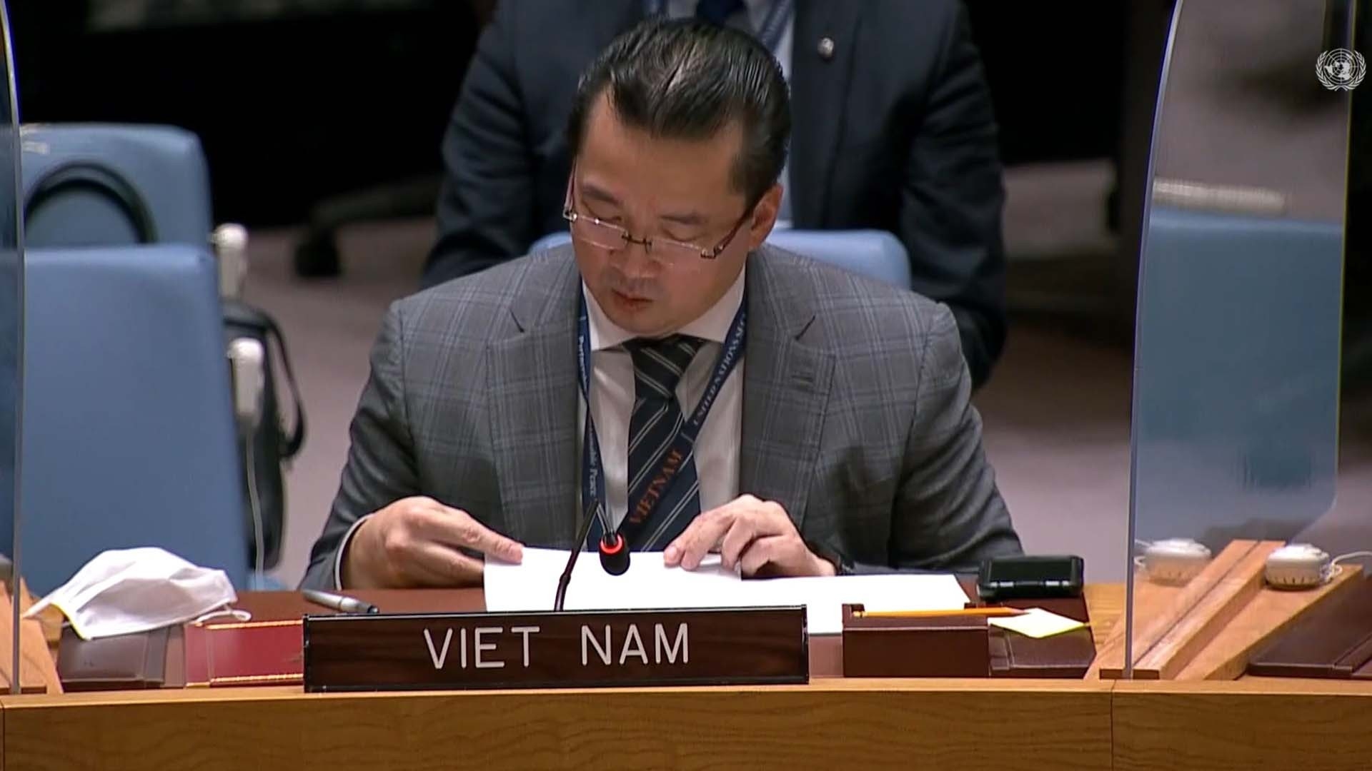 越南常驻联合国临时代办范海英大使。