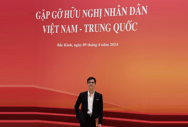 对于阮辉山而言，在华学习的越南青年有幸贡献一份微薄的力量，成为越中友谊的后续播种者。