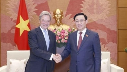 越南国会主席王廷惠与波音国际总裁迈克尔·阿瑟举行会晤