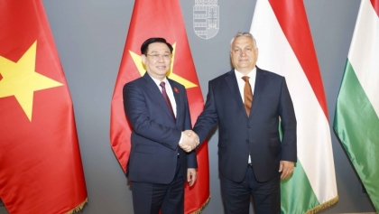 越南国会主席王廷惠与匈牙利总理欧尔班·维克托举行会晤