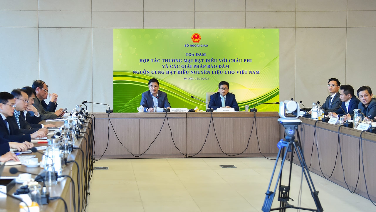越南外交部召开题为“与非洲腰果贸易合作及确保越南腰果原料供应充足的解决方案”研讨会。