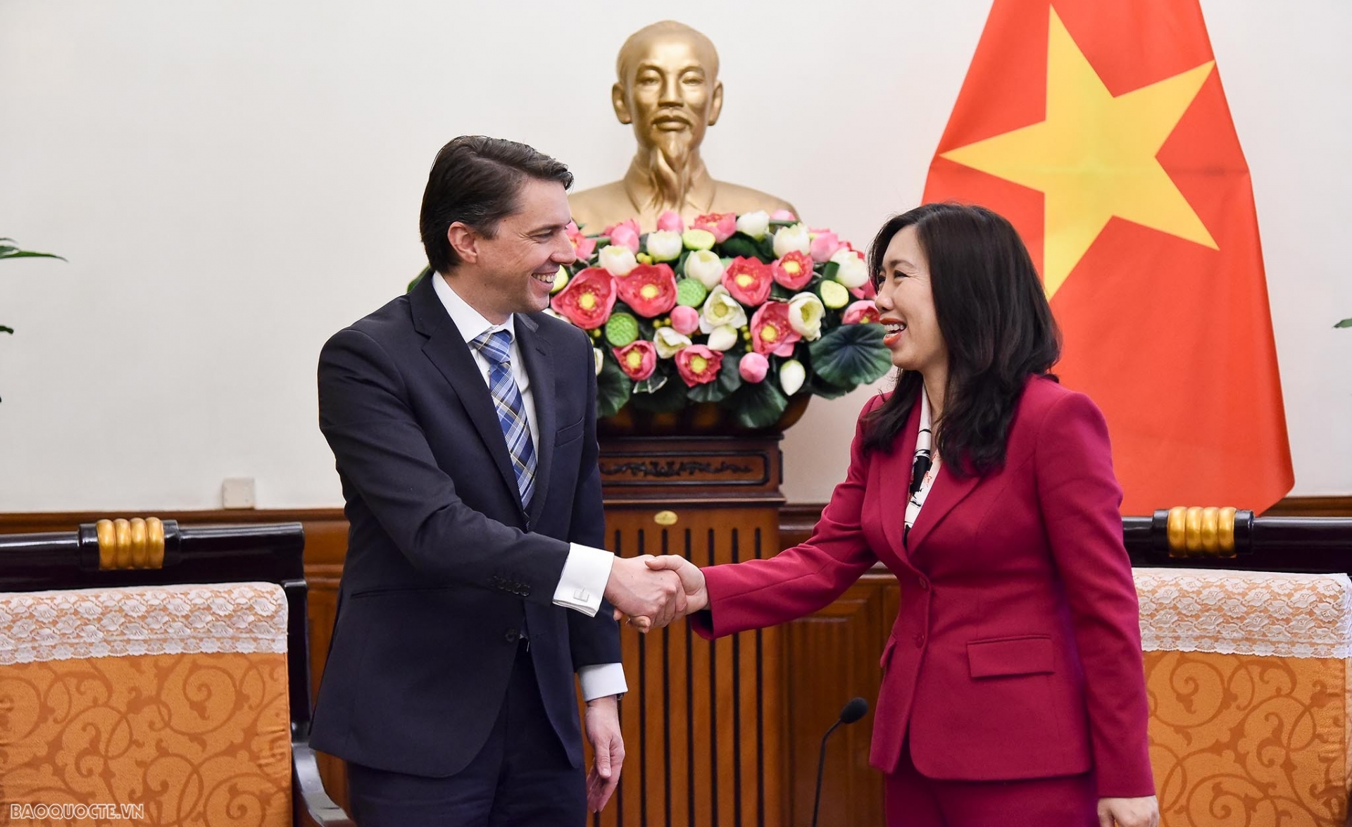 越南外交部副部长黎氏秋姮会见捷克副外长。