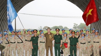 国防部对前往联合国南苏丹特派团的越南四号二级野战医院二号支队举行送行仪式