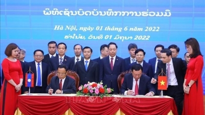 提升越南与老挝监察合作的关系到新水平