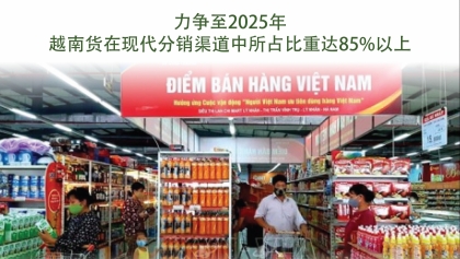 越南力争至2025年国货在现代分销渠道中所占比重达85%以上