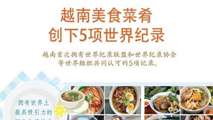 越南美食菜肴创下5项世界纪录