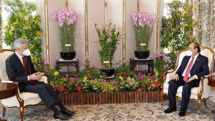 越南国家主席阮春福访问新加坡之旅为两国发展为东南亚地区典范奠定基础