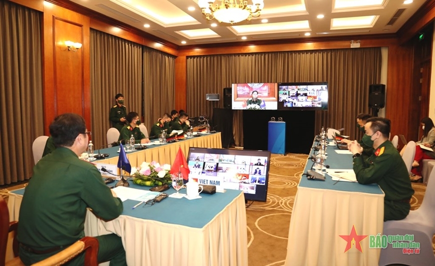 越南国防部代表团出席ADSOM WG与ADSOM+ WG在线会议