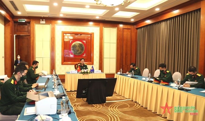 越南国防部代表团出席ADSOM WG与ADSOM+ WG在线会议