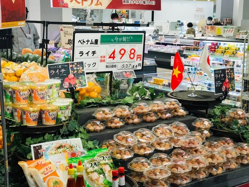 越南新鲜荔枝首次亮相日本鹿儿岛超市