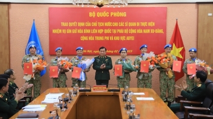 越南派遣7名军官参加联合国维和行动