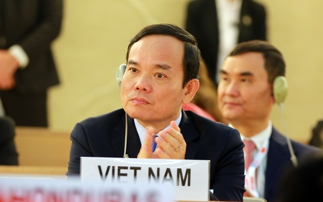 越南政府副总理陈流光出席联合国人权理事会第52届会议。