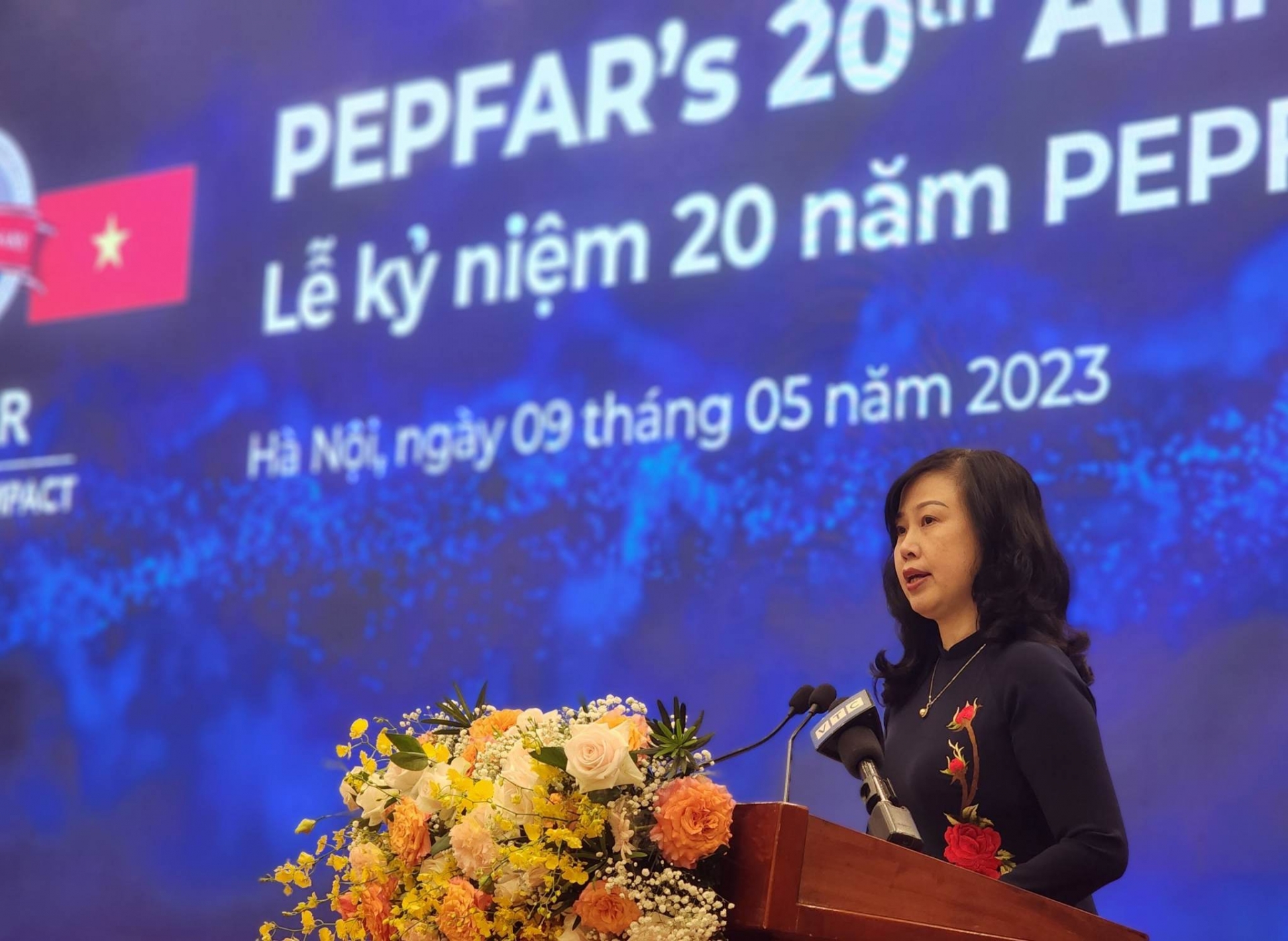 越南卫生部部长陶洪兰在庆典上发言。（图：越通社）