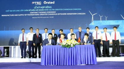 越南企业为中国台湾制的项目造和供应海上风电基础垫层