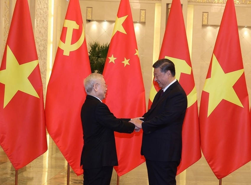 中国按照最高礼遇举行越共中央总书记阮富仲欢迎仪式
