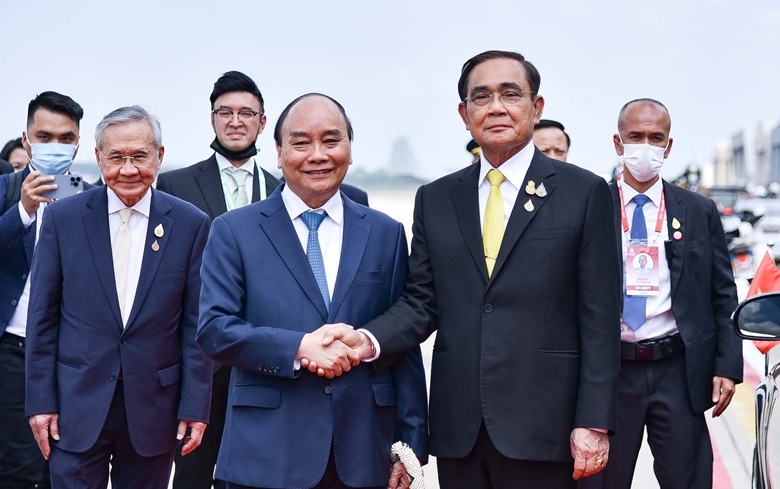 越南国家主席阮春福和泰国总理巴育·占奥差。