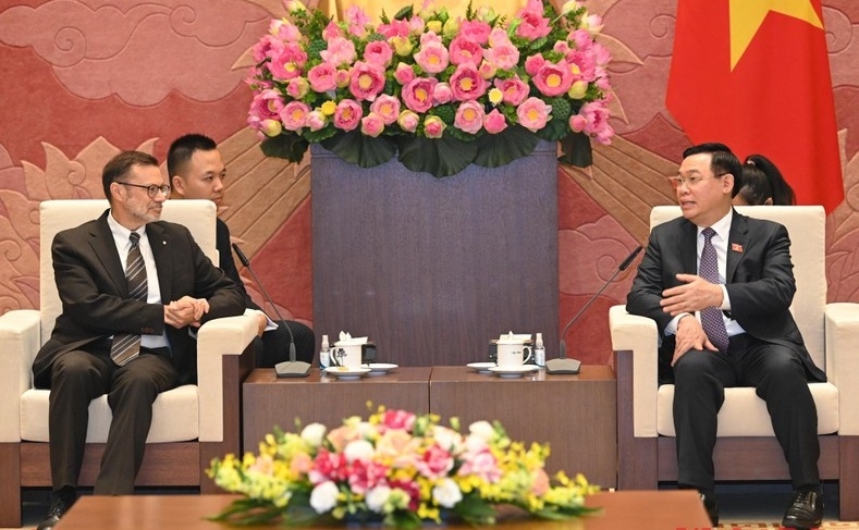 越南国会主席王廷惠会见澳大利亚新任驻越南大使安德鲁·戈莱辛斯基。