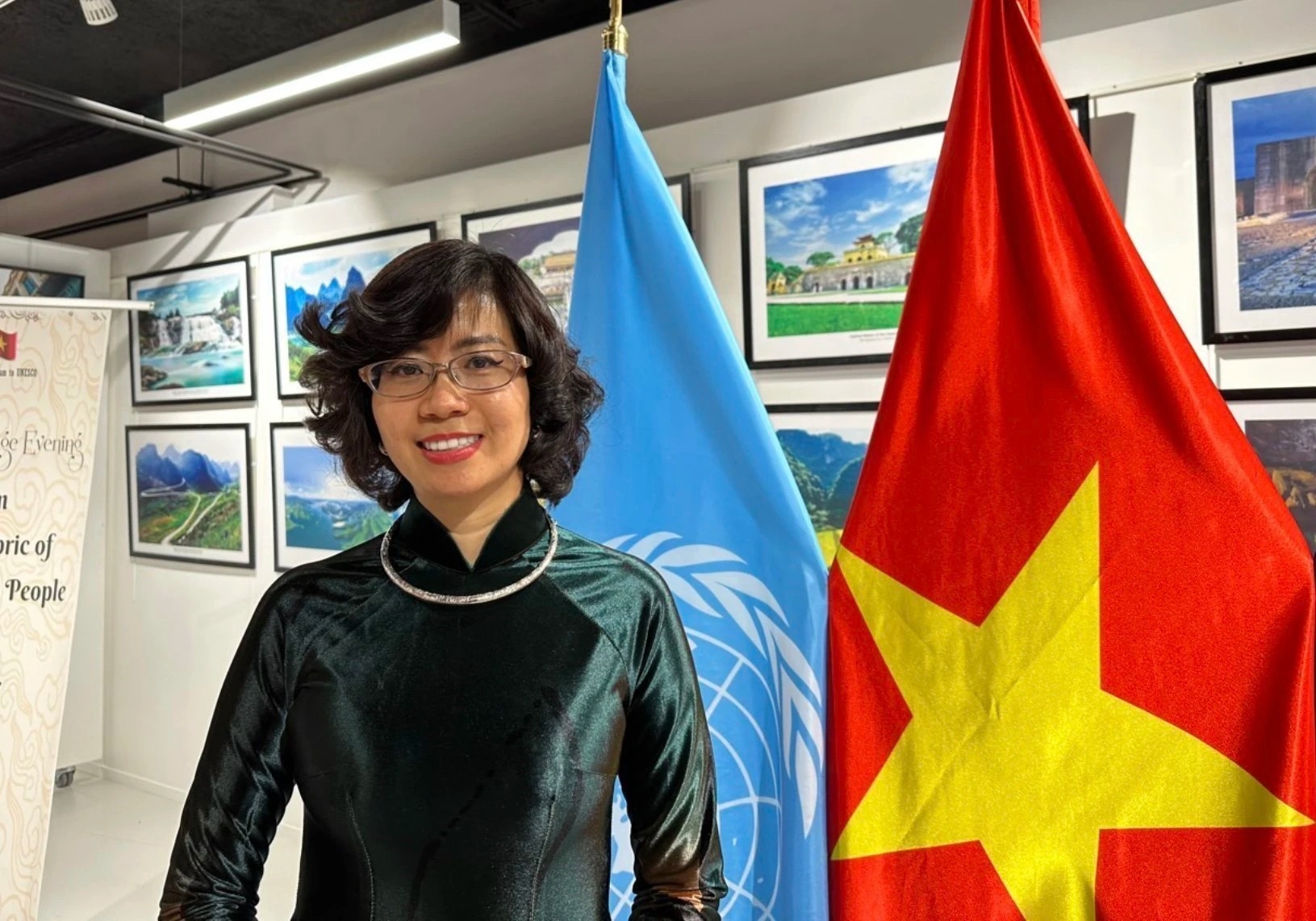 越南常驻联合国教科文组织代表团团长黎氏红云大使。