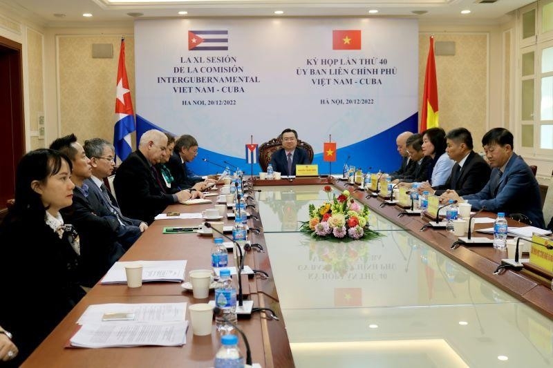 越南代表团出席越南-古巴政府间联合委员会第40次会议。