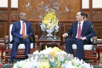 国家主席陈大光接受南非与埃及新任驻越大使递交国书