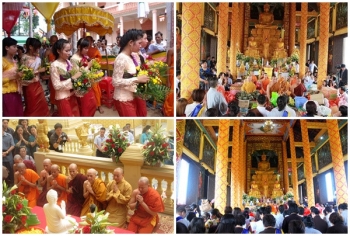 旅居柬埔寨越南人喜迎柬埔寨传统节日
