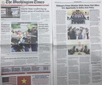 美国《华盛顿时报》：越南政府总理阮春福访问美国将推动双边合作