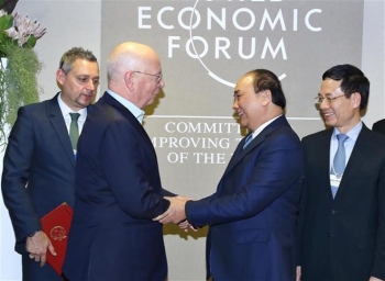 阮春福总理在2019年世界经济论坛年会期间举行一系列双边会晤