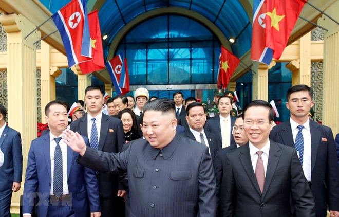 朝鲜最高领导人金正恩开始对越南进行正式友好访问