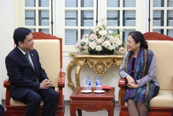 越南友好组织联合会主席会见了菲律宾共和国驻越南大使