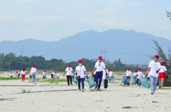 800余名志愿者参与岘港海洋垃圾清理活动
