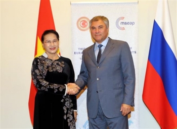越南国会主席阮氏金银会见俄罗斯联邦国家杜马主席