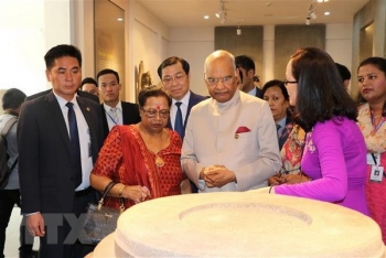印度总统造访岘港市和广南省名胜古迹