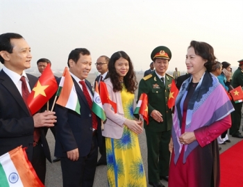 国会主席阮氏金银抵达新德里 开始对印度进行正式访问
